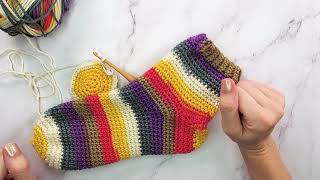 Felici Beginner Crochet Socks [upl. by Eimerej]