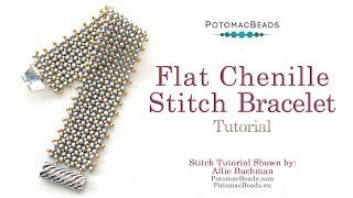 The Ultimate Guide to Flat Chenille Stitch Bracelet  DIY Jewelry Making Tutorial by PotomacBeads [upl. by Dylan]