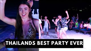 Thailand Free Wild Party on Beach  Ark Bar [upl. by Siramed794]