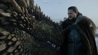 Jon Snow rides a dragon  Game of Thrones Season 8 [upl. by Cassell641]