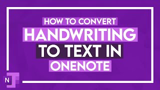 How to Convert Handwriting to Text in OneNote [upl. by Brinson142]