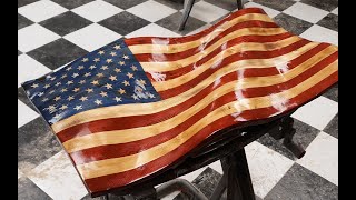 DIY 3D waving wood flag part 1 Creating the blank [upl. by Yartnoed]