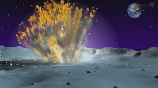 Lunar meteor explosion Space rock hits moon [upl. by Iderf668]