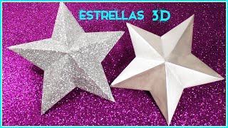 Estrella de Cartulina 3DChristmas Ornaments  Simple y Creativo [upl. by Heffron]