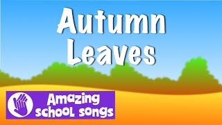 No 4  Autumn Leaves  Harvest song schools children choirs with karaoke lyrics  GUIDE VOCALS [upl. by Himelman616]