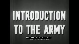 WWII INTRODUCTION TO THE US ARMY 1944 INDUCTION OF SOLDIERS FILM Part 1 28934 [upl. by Heman]