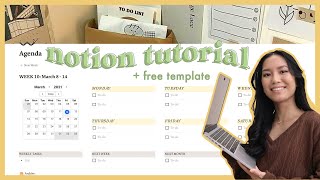 how to use notion 💻💡 notion setup tutorial  free template [upl. by Sucramd]