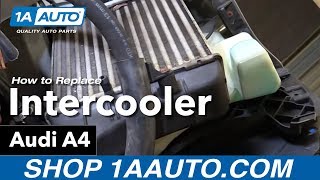 How to Replace Intercooler 0409 Audi A4 [upl. by Emyam]