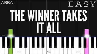 ABBA  The Winner Takes It All  EASY Piano Tutorial [upl. by Nuhsyar]