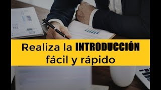 CÓMO HACER LA INTRODUCCIÓN DE UN TRABAJO DE INVESTIGACIÓN [upl. by Carly]