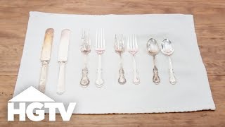 Easy DIY Silver Cleaner  HGTV [upl. by Odlavso]