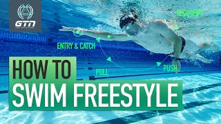 How To Swim Freestyle  Technique For Front Crawl Swimming [upl. by Haymes]