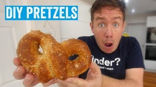 I made soft baked pretzels [upl. by Ognimod]