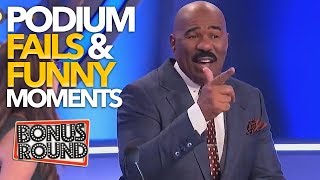 EPIC PODIUM Family Feud Fails amp Funny Moments With Steve Harvey [upl. by Allene235]