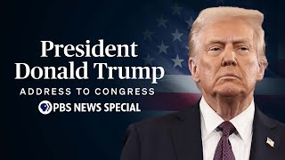 WATCH LIVE President Donald Trumps 2025 address to Congress  PBS News Special [upl. by Eidur]