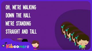 Hallway Line Up Song Lyric Video  The Kiboomers Preschool Songs amp Nursery Rhymes [upl. by Siuqaj610]