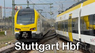 Züge in Stuttgart Hbf  IC ICE TGV TRI Bwegt [upl. by Cleodell]