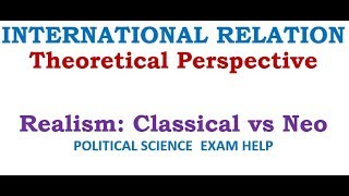 INTERNATIONAL RELATION REALISM CLASSICAL VS NEO [upl. by Stasny]