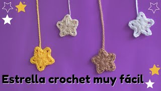 ⭐Estrella tejida a Crochet muy fácil🌟 ⭐Star woven to Crochet very easy [upl. by Anyah]