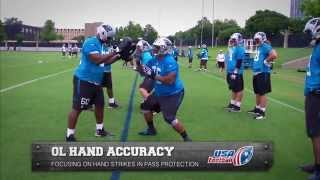 Carolina Panthers Hand accuracy drill Offensive line [upl. by Lenneuq]