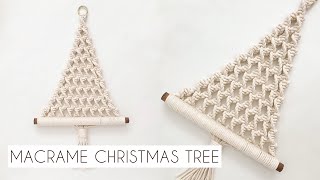 DIY MACRAME CHRISTMAS TREE TUTORIAL  INTERMEDIATE MACRAME PATTERN  CHRISTMAS CRAFTS [upl. by Anerol419]