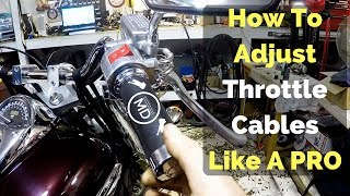 How To Adjust Motorcycle Throttle Cables [upl. by Nawd]