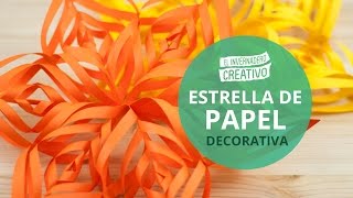 Cómo hacer una estrella de papel decorativa  How to do a decorating paper star [upl. by Wallraff867]