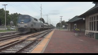 HD 100 MPH Amtrak Michigan Wolverines Back to Back Loud 2 Camera View [upl. by Nimaynib121]