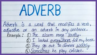 Adverb in english Grammar Examples of Adverb [upl. by Fronniah]