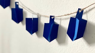 Hanukkah Crafts for Kids  DIY Paper Dreidel Garland [upl. by Stearn]