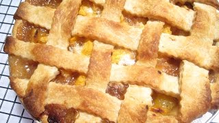 PEACH PIE  How to make FRESH PEACH PIE Recipe [upl. by Esmond]