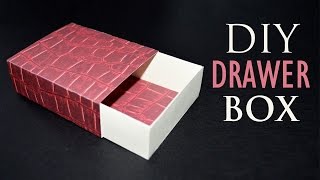 How to Make a Paper Box  DIY Sliding Gift Box [upl. by Peltier]