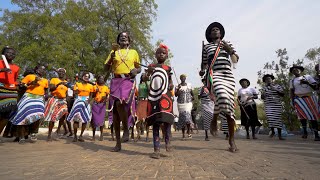 Culture Corner Dinka Tribal Dance In South Sudan [upl. by Ardnahc986]