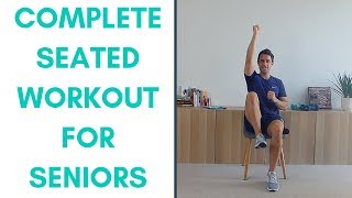 Seated Full Body Workout for Seniors Stay Active at Home [upl. by Nyliuqcaj]