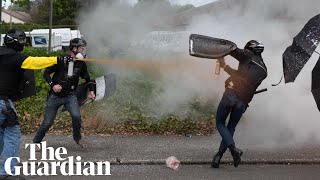 Gunshots fired at farright Proud Boys rally in Portland [upl. by Enaywd]