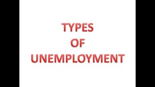 TYPES OF UNEMPLOYMENT  HINDI [upl. by Depoliti]