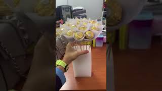 How to make ferrero rocher bouquet with baby breath 🎈 [upl. by Entsirhc]