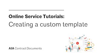 Creating a custom AIA contract template [upl. by Wickham]