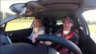 Max Verstappen gives girlfriend Mikaela a tour of circuit Genk AskMax33 [upl. by Nitsrik]