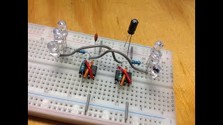 POLICE LIGHT LED CIRCUIT ON BREADBOARD [upl. by Evetta863]