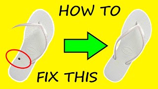 Quickest Way To Fix Sandal  How To Repair a Flip Flop  DIY 2020 [upl. by Rebm]