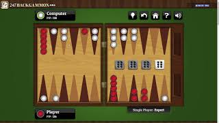 Backgammon  Beating Expert Computer [upl. by Sokairyk]