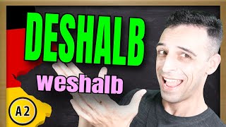 How to use quotdeshalbquot EXPLAINED  Adverb DESHALB erklärt  Learn German A2 [upl. by Fitton421]