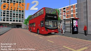 OMSI 2  Bowdenham V5 Route 408 to Herefield Station [upl. by Ahsiekat5]