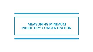 Measuring minimum inhibitory concentration MIC [upl. by Neik]