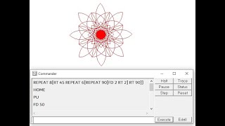 Drawing flowers in MSW Logo with REPEAT command [upl. by Mcgrath]