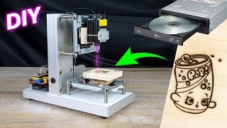 HOW to make CNC LASER engraver DIY from DVD drive [upl. by Attevad307]