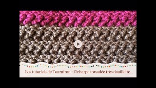 Tutoriel Crochet  écharpe torsadée et douillette facile à faire [upl. by Ysdnil469]