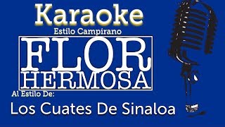 Flor Hermosa  Karaoke  Los Cuates De Sinaloa [upl. by Noelyn]