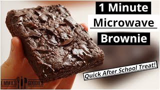 1 Minute Microwave BROWNIE  The EASIEST Chocolate Brownie Recipe [upl. by Trah154]